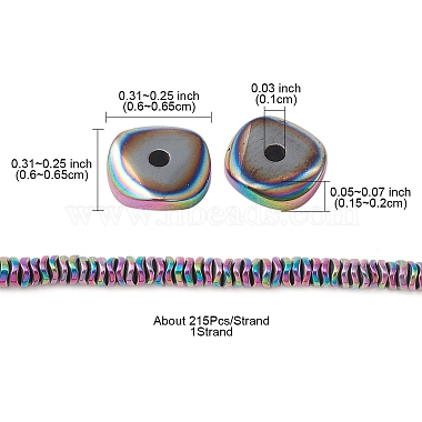 Electroplate Non-magnetic Synthetic Hematite Beads Strands(G-YW0001-49A)-3