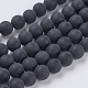 Black Agate Gemstone Beads Strands(G-G447-4A)-1