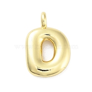 Rack Plating Brass Pendants, Cadmium Free & Lead Free, Long-Lasting Plated, Real 18K Gold Plated, Letter D, 17.5x11.5x4.5mm, hole: 2.5mm(KK-C050-01G-D)