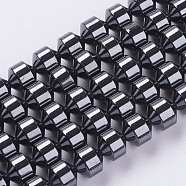 Synthetic Hematite Beads, with Magnetic, Black, 6x6mm, Hole: 1mm, about 61pcs/strand(G-H1094-1)