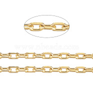 3.28 Feet Ion Plating(IP) 304 Stainless Steel Cable Chains, Diamond Cut Chains, Soldered, Faceted, Oval, Golden, 1.5x1x0.5mm(X-CHS-D004-01G)
