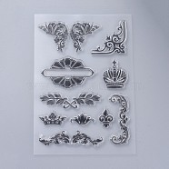 Silicone Stamps, for DIY Scrapbooking, Photo Album Decorative, Cards Making, Stamp Sheets, Crown Pattern, 160x110x3mm(DIY-L036-F14)