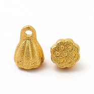 Rack Plating Alloy Pendants, Seedpod of the Lotus Charm, Matte Gold Color, 10x6.5mm, Hole: 1.6mm(PALLOY-A001-30MG)
