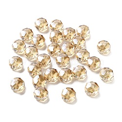 Electroplate Glass Beads, Pearl Luster Plated, Faceted, Rondelle, BurlyWood, 10x6mm, Hole: 1.5mm(EGLA-A043-03-PL02)