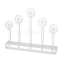 Organic Glass Earring Display, Jewelry Display Rack, White, 150x25x115mm(EDIS-FG0001-19A)