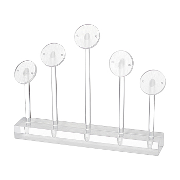 Organic Glass Earring Display, Jewelry Display Rack, White, 150x25x115mm