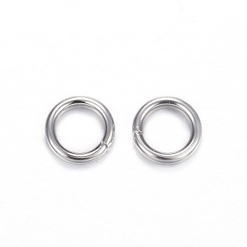 304 Stainless Steel Jump Rings, Stainless Steel Color, 12 Gauge, 14x2mm, Inner Diameter: 10mm