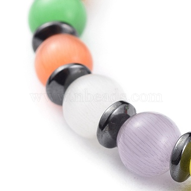 Cat Eye Beads Stretch Bracelets(BJEW-JB04644)-3