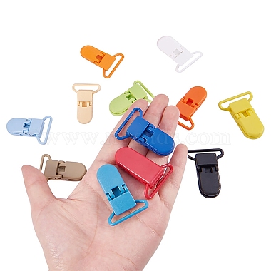 80Pcs 20 Colors Eco-Friendly Plastic Baby Pacifier Holder Clip(KY-PH0007-03)-3