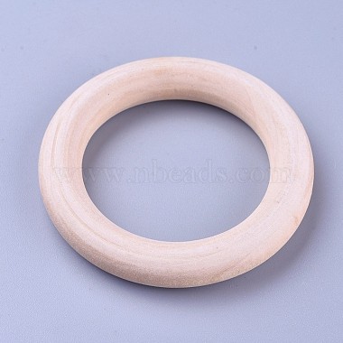 Anneaux de liaison en bois non fini(WOOD-F002-01-65mm)-2