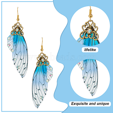 4Pcs 4 Colors Gradient Butterfly Resin Dangle Earrings(EJEW-AN0003-94)-3