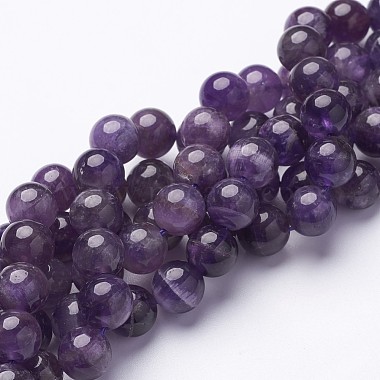 10mm Purple Round Amethyst Beads