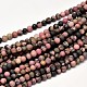 Frosted Natural Rhodonite Round Bead Strands(G-F266-13-4mm)-1