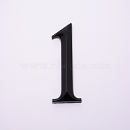 Plastic & PVC Number Sign Labels, Black, Num.1, 1: 50x25x8mm(X-KY-WH0023-A01-03)