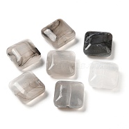 Transparent Acrylic Beads, Square, Dark Gray, 15.5x15.5x7.5mm, Hole: 1.6mm, about 327pcs/500g(OACR-A021-20B)
