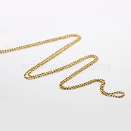 Faceted Brass Ball Chains, Soldered, Round, Light Gold, 1.5mm(CHC-C002-1.5mm-LG)