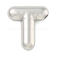 Non-Tarnish 304 Stainless Steel Pendants, Letter Charm, Letter T, 21x19x5.5mm, Hole: 1.5x2mm(STAS-B071-01P-T)