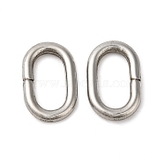 304 Stainless Steel Linking Rings, Quick Link Connectors, Oval, Stainless Steel Color, 14x9x2mm, Inner Diameter: 10x5mm(STAS-A093-03A-P)