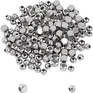 Unicraftale 304 Stainless Steel Beads, Cube & Round, Stainless Steel Color, 5x5mm, Hole: 2~3mm, 200pcs/box(STAS-UN0005-01P)