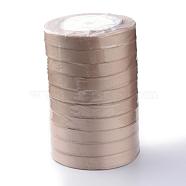 Single Face Satin Ribbon, Polyester Ribbon, Peru, 1/4 inch(6mm), about 25yards/roll(22.86m/roll), 10rolls/group, 250yards/group(228.6m/group)(RC6mmY-0071)