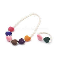 Glass Pearl Beads Jewelry Sets, Necklaces & Bracelets, with Acrylic Beads, 5.3 inch(13.4cm), 2 inch(5.05cm)(SJEW-JS00982)