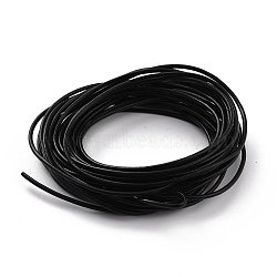 Cowhide Leather Cord, Leather Jewelry Cord, Jewelry DIY Making Material, Round, Black, 1.5mm(WL-XCP0001-04)