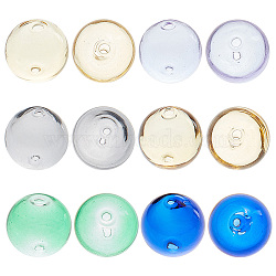12Pcs 6 Colors Handmade Blown Glass Beads, Round, Mixed Color, 14x14mm, Hole: 1~2mm, 2pcs/color(GLAA-GO0001-06)