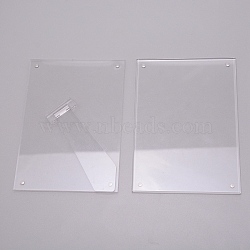 Acrylic Photo Frame Stand, with Magnetic, Rectangle, Clear, 179x127x13mm(DJEW-WH0011-64B)