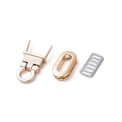 Alloy Bag Twist Lock Accessories, Handbags Turn Lock, Light Gold, 42x20.5x7.5mm(X-AJEW-WH0104-73B)