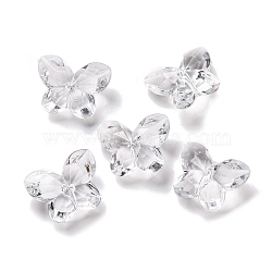 Transparent Acrylic Beads, Butterfly, Clear, 15.5x20x10mm, Hole: 1.6mm(X-OACR-M011-08)