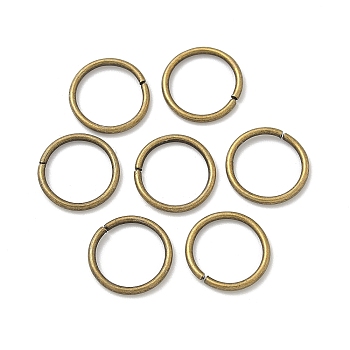 Iron Open Jump Rings, Round, Cadmium Free & Nickel Free & Lead Free, Antique Bronze, 12x1.2mm, 17 Gauge, Inner Diameter: 9.6mm