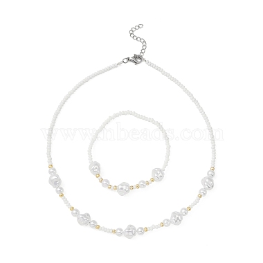 White Plastic Bracelets & Necklaces