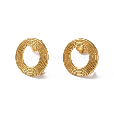 Golden Donut 304 Stainless Steel Stud Earring Findings