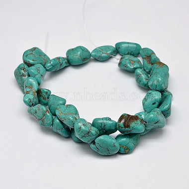 Dyed Nuggets Natural Howlite Beads Strands(X-G-M139-11-A)-2