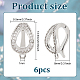 6Pcs Brass Micro Pave Clear Cubic Zirconia Twister Clasp(FIND-BC0004-02)-2