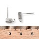 Brass Micro Pave Cubic Zirconia Studs Earrings Finding(KK-K364-01P)-3