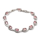 Platinum Alloy Teardrop Link Chain Bracelets(BJEW-A005-01D)-1