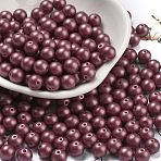 Baking Paint 3/0 Glass Seed Beads, Round, Brown, 6mm, Hole: 0.9mm, about 1500pcs/pound(SEED-A034-02E)