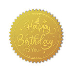 Plastic Self Adhesive Gold Foil Embossed Stickers, Medal Decoration Sticker, Word, 5x5cm, 4pcs/sheet(DIY-WH0211-375)