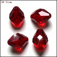 Imitation Austrian Crystal Beads, Grade AAA, Faceted, Bicone, Dark Red, 10x13mm, Hole: 0.9~1mm(SWAR-F054-13x10mm-05)