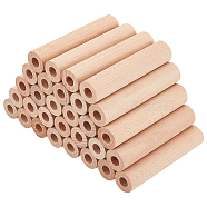 Wood Craft Sticks, Dowel Rods, Tent Findings, Column, PeachPuff, 10.2x2.2cm, Hole: 10mm(WOOD-WH0124-37)