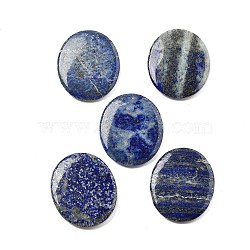 Natural Lapis Lazuli Cabochons, Flat Oval, 44.5~45x37.5~38x6~7mm(G-A258-01D)