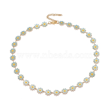 Deep Sky Blue 304 Stainless Steel Necklaces