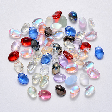 Mixed Color Oval Glass Charms