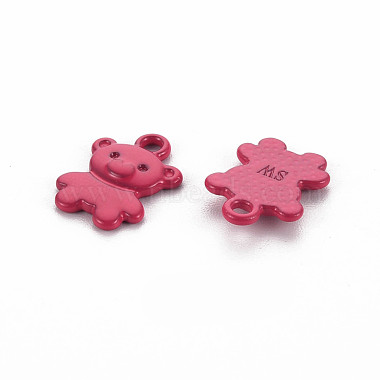 Cerise Bear Alloy Charms