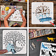 Large Plastic Reusable Drawing Painting Stencils Templates(DIY-WH0202-492)-4