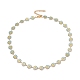 Enamel Daisy Link Chain Necklace(NJEW-P220-01G-06)-1