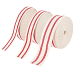 3Rolls 3 Styles Polyester Stripe Ribbon, for Gift Decoration, Beige, 3/8~1 inch(10~25mm)(OCOR-ME0001-94)