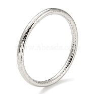 304 Stainless Steel Simple Bangles, Stainless Steel Color, Inner Diameter: 2-3/8 inch(6.05cm)(BJEW-G686-02P)