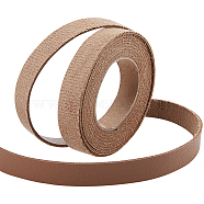 2M PVC Imitation Leather Ribbons, for Clothes, Bag Making, Coconut Brown, 12.5mm, about 2.19 Yards(2m)/Roll(SRIB-WH0011-126A-03)
